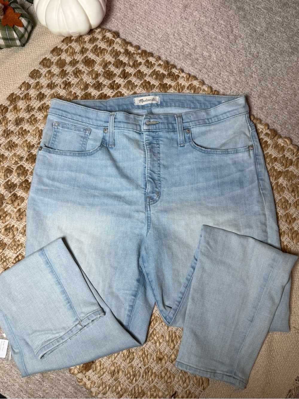 Madewell 9" Mid-Rise Skinny Crop Skinny Crop Jeans in Blue Waist 32